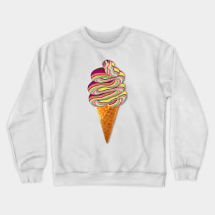 Trippy Soft Serve Icecream Art Crewneck Sweatshirt